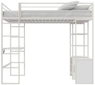 Lanis Twin Loft Bed with Desk and Storage