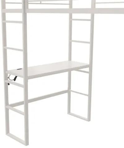 Lanis Twin Loft Bed with Desk and Storage