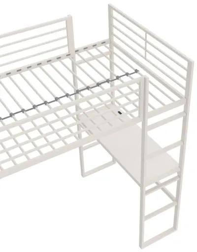 Lanis Twin Loft Bed with Desk and Storage