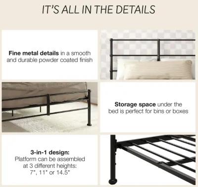 MacKenzie Adaptable Metal Platform Bed