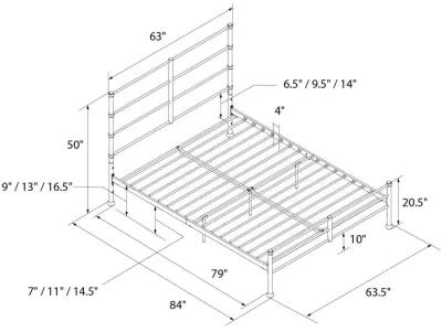 MacKenzie Adaptable Metal Platform Bed