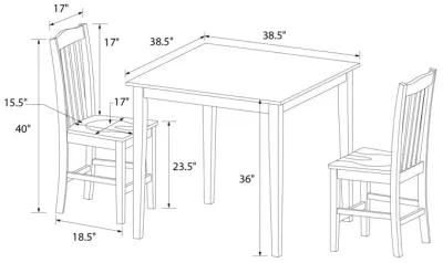 Shiloh 3-Piece Counter Height Dining Set