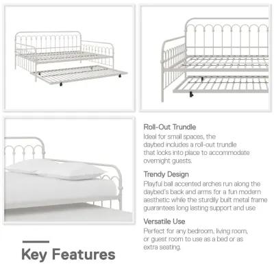 Bright Pop Metal Daybed with Trundle