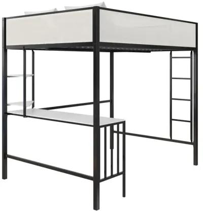 Axel Loft Bed with Desk & Shelves