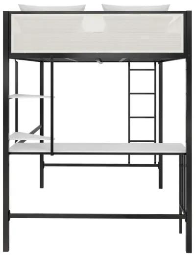 Axel Loft Bed with Desk & Shelves