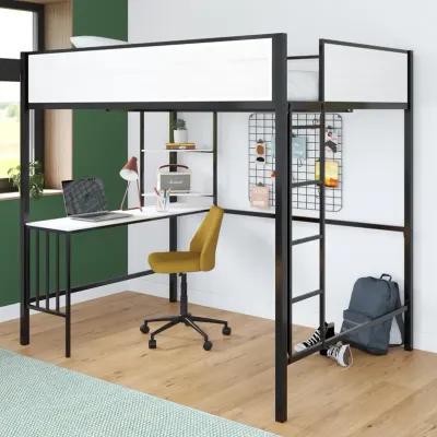 Axel Loft Bed with Desk & Shelves