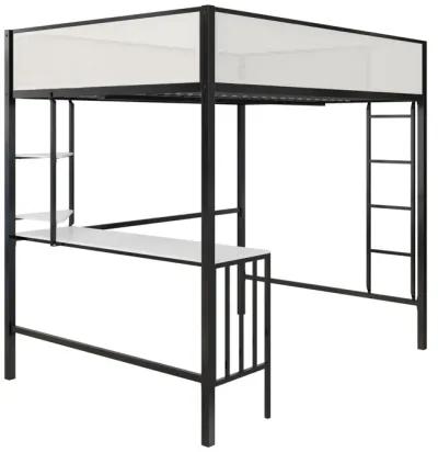 Axel Loft Bed with Desk & Shelves