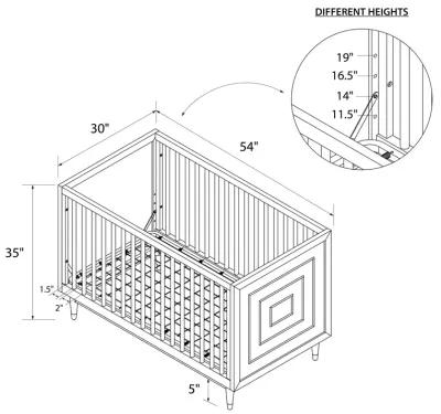 Aviary 3-in-1 Convertible Crib