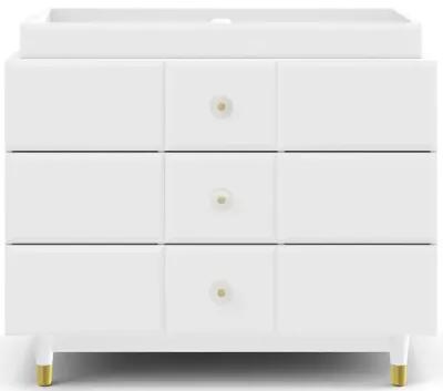 Aviary 3-Drawer Dresser with Gold Hardware