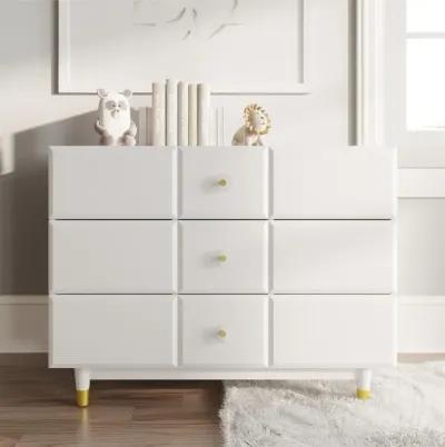 Aviary 3-Drawer Dresser with Gold Hardware