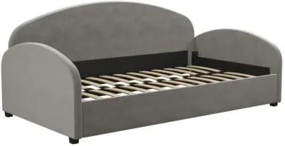 Moon Velvet Upholstered Daybed with Rounded Headboard