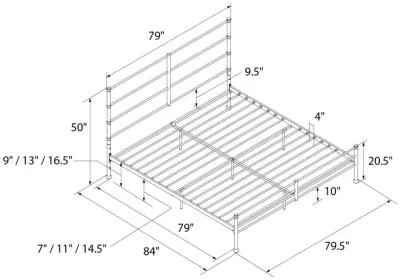 MacKenzie Adaptable Metal Platform Bed