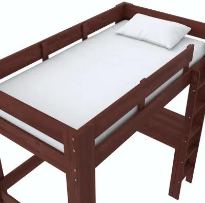 Davian Wood Loft Bed with Desk