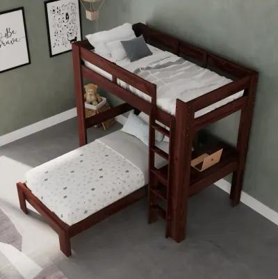 Davian Wood Loft Bed with Desk