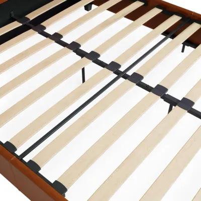 Dakota Upholstered Platform Bed With Diamond Button Tufted Heaboard