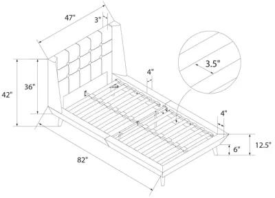 Farnsworth Upholstered Bed with Low Profile Platform Frame