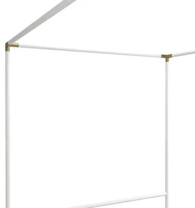 Celeste Canopy Metal Bed with Gold Accents