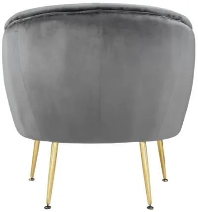 Kara Teddy Soft Accent Chair with Gold Legs