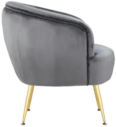 Kara Teddy Soft Accent Chair with Gold Legs