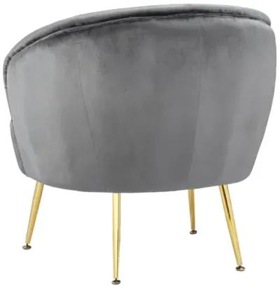 Kara Teddy Soft Accent Chair with Gold Legs