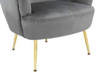 Kara Teddy Soft Accent Chair with Gold Legs