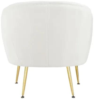 Kara Teddy Soft Accent Chair with Gold Legs