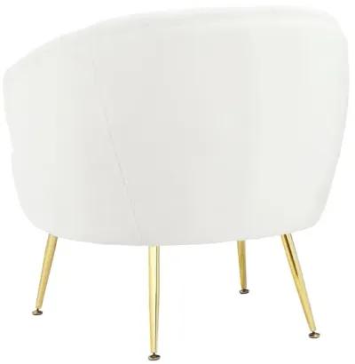 Kara Teddy Soft Accent Chair with Gold Legs