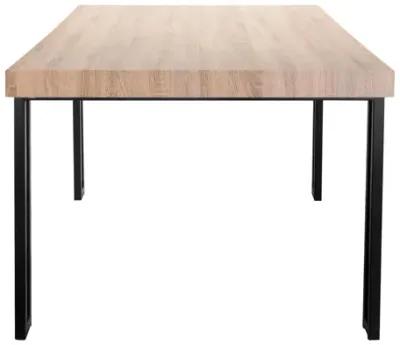 Kent Rustic Dining Table with Black Metal Legs