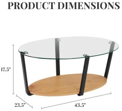 Nessa 2-Tier Glass Coffee Table