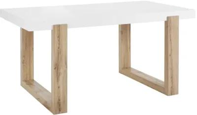 Arvid Dining Table with High Gloss White Top