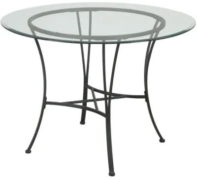 Traditional Glass Top Metal 5-Piece Dinette