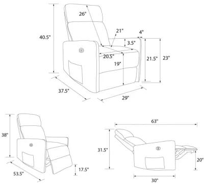 Kai Power Recliner Chair with Massage and Heat