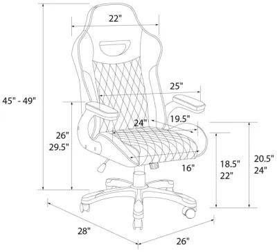 Galaxy Gaming and Office Faux Leather High Back Chair