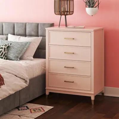 Westerleigh 4 Drawer Dresser with Gold Accents