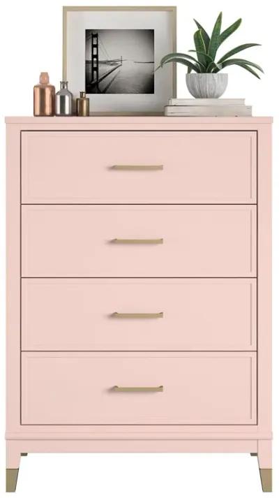 Westerleigh 4 Drawer Dresser with Gold Accents