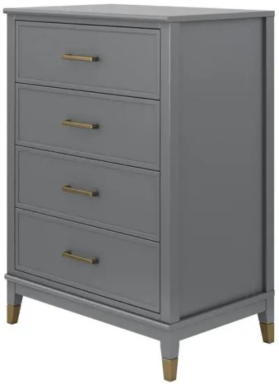 Westerleigh 4 Drawer Dresser with Gold Accents