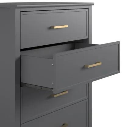 Westerleigh 4 Drawer Dresser with Gold Accents