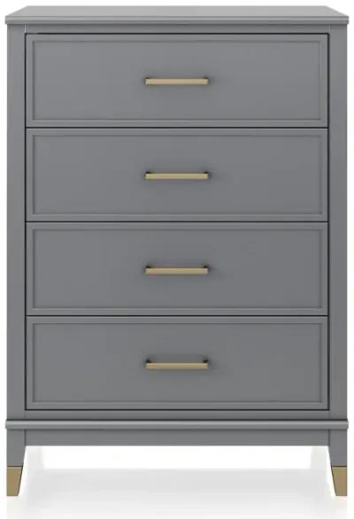 Westerleigh 4 Drawer Dresser with Gold Accents