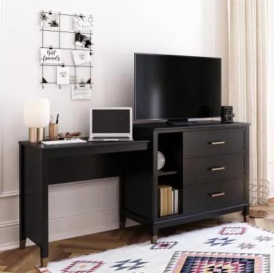 Westerleigh 3 in 1 Media Dresser with Gold Accents