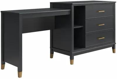 Westerleigh 3 in 1 Media Dresser with Gold Accents