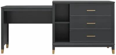 Westerleigh 3 in 1 Media Dresser with Gold Accents