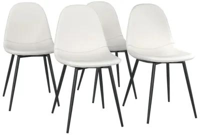 Brandon Upholstered Mid Century Modern Kitchen Dining Chairs, Set of 4