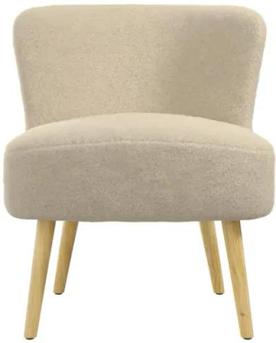 Easton Boucle Kids' Accent Chair with Natural Wood Legs