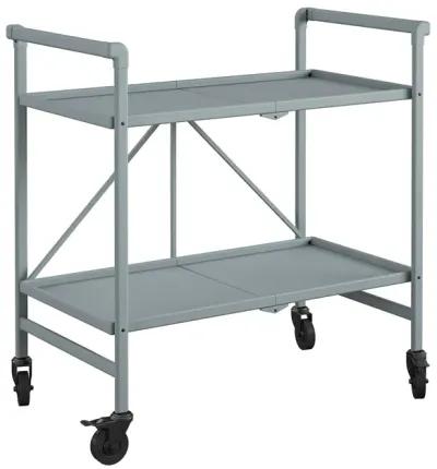 Outdoor Folding Serving Cart with 2 Shelves