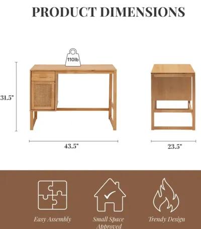 Talo Desk with Closed Storage and Drawer