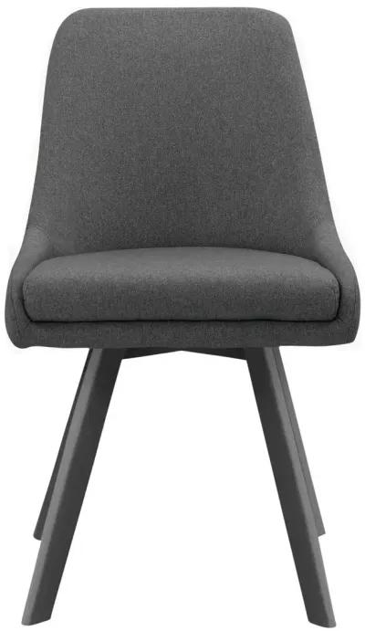 Thora Dining Chair with Black Metal Legs, Set of 2