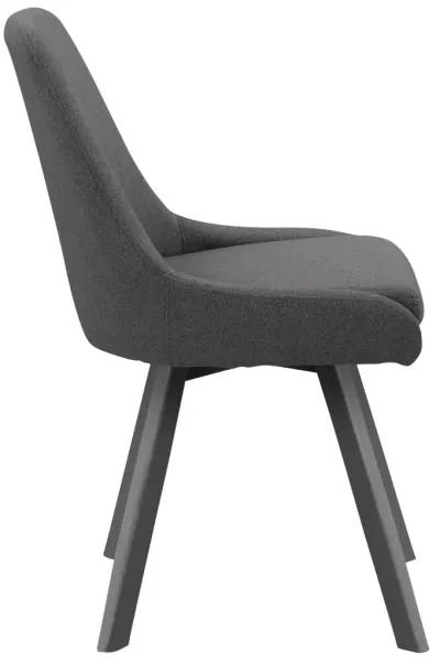 Thora Dining Chair with Black Metal Legs, Set of 2