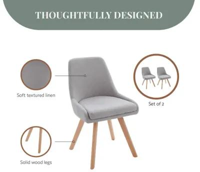 Thora Dining Chair with Black Metal Legs, Set of 2