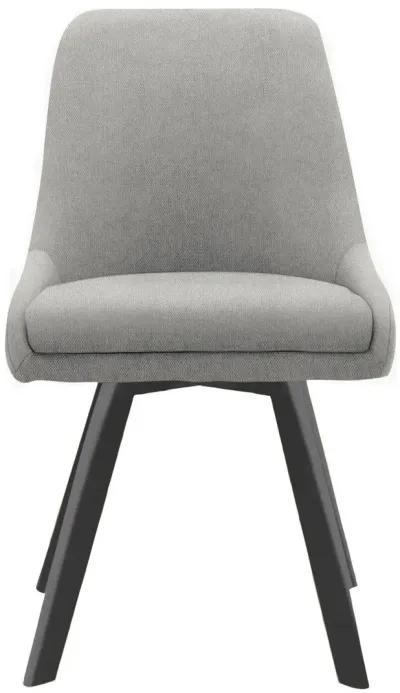 Thora Dining Chair with Black Metal Legs, Set of 2