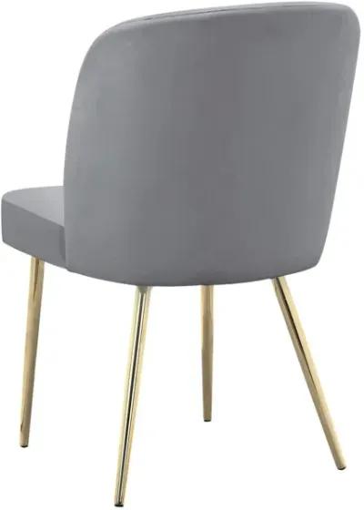 Trina Dining Chair with Chrome Plated Gold Legs, Set of 2